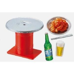 1:6 Scale Re-ment Japanese Mini Set, Korean Food Night Stall, Chimaek, Beer Set